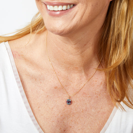 Barcelona Cluster Pendant in 9ct Yellow Gold (Without Chain)