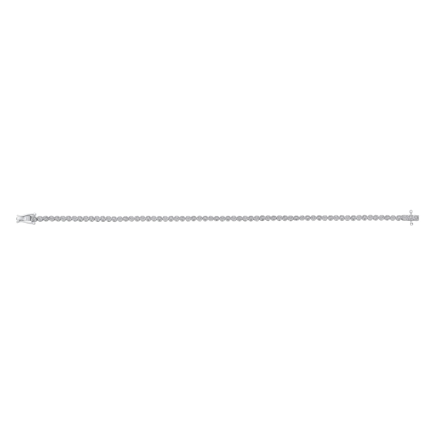 Diamond Set Tennis Bracelet in 9ct White Gold