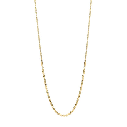 Diamond Cut Bead Bar Necklace in 9ct Gold