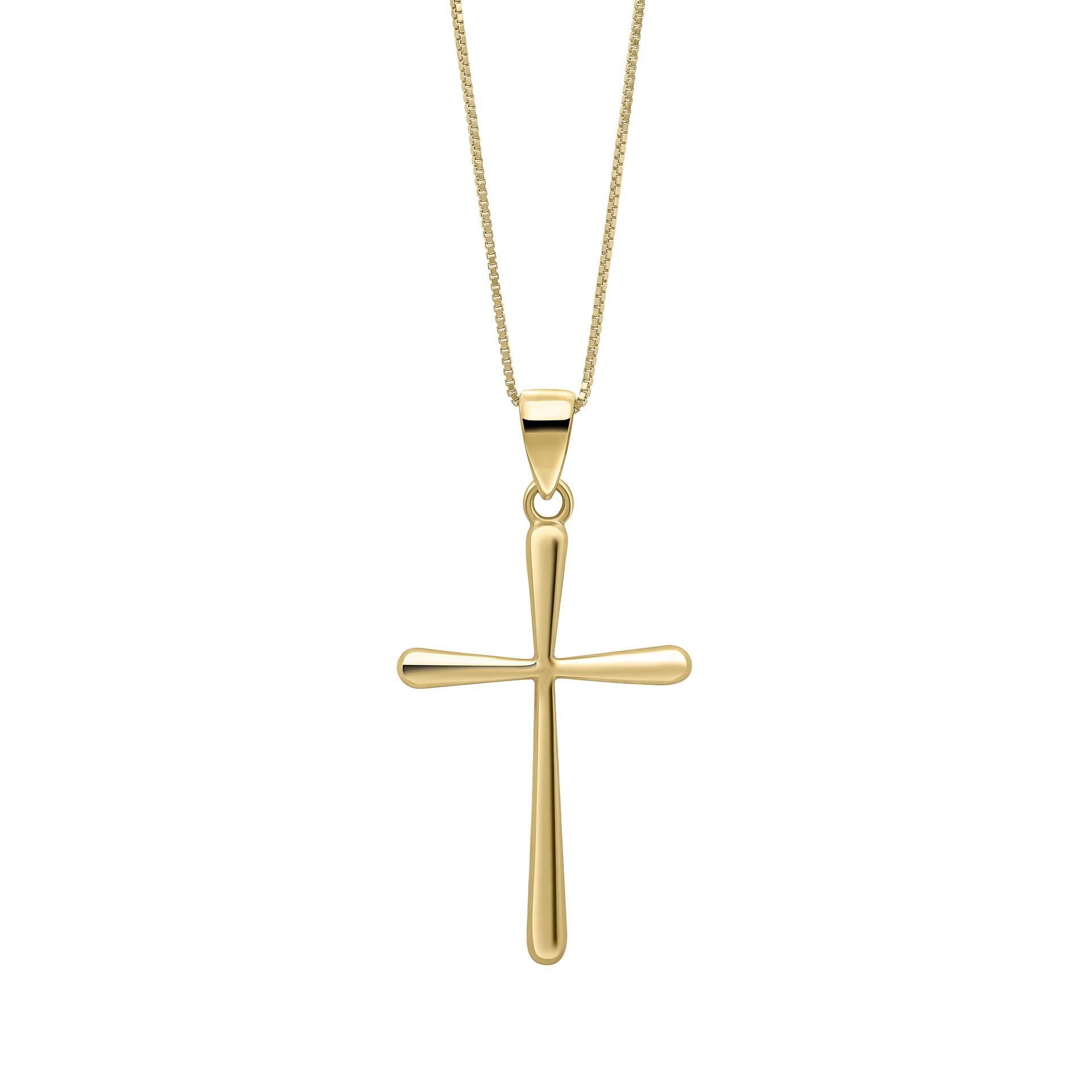 Tapered Cross Pendant in 9ct Yellow Gold (Without Chain) – Kin & Kin