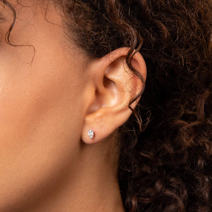 Pear-Cut Lab-Grown Diamond Stud Earrings in Recycled 9ct White Gold