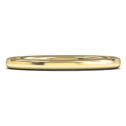 18ct Yellow Gold 2mm Heavy Weight Slight Court Wedding Ring