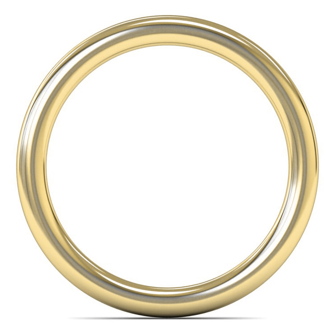 18ct Yellow Gold 2mm Heavy Weight Slight Court Wedding Ring