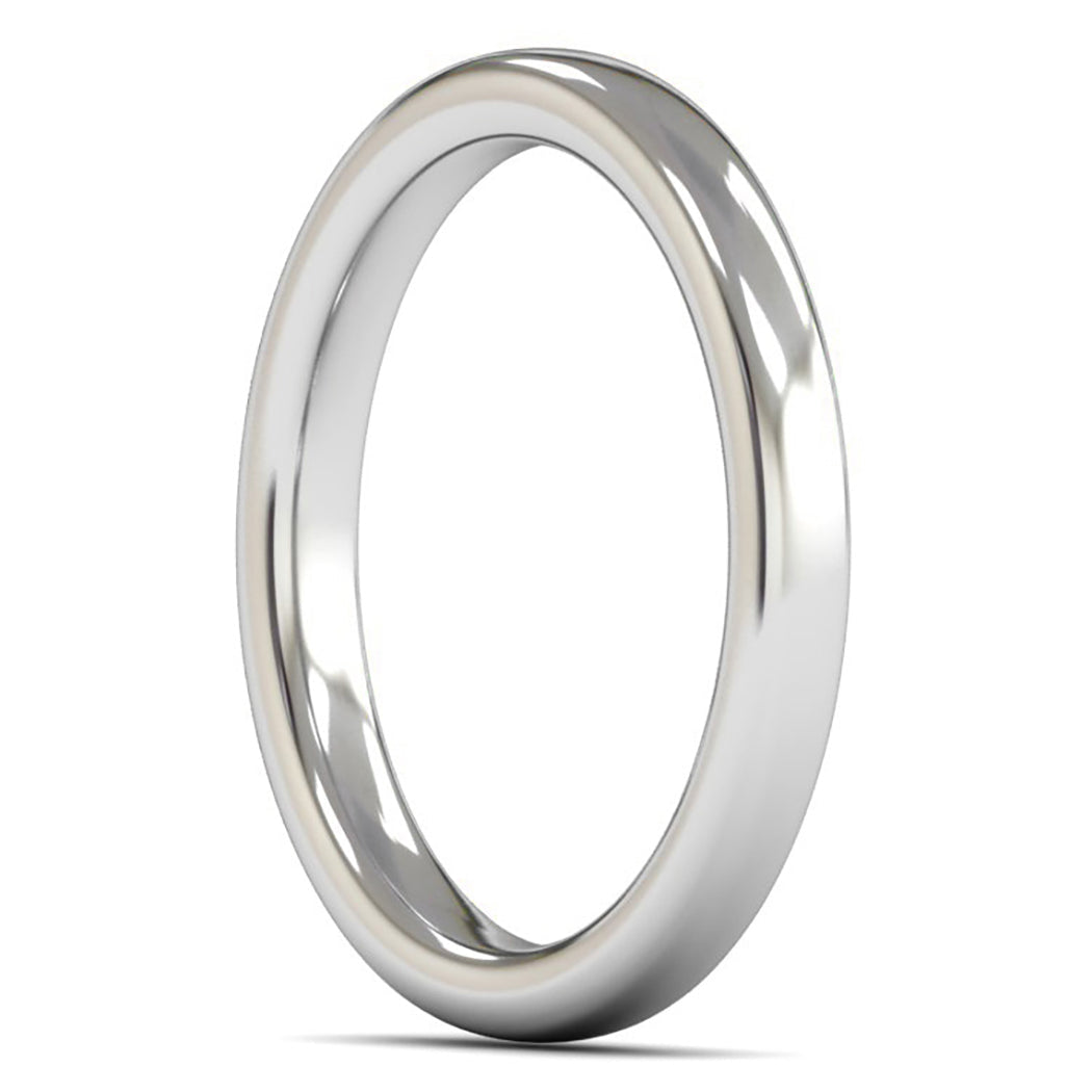 Palladium 500 2.5mm Heavy Weight Slight Court Wedding Ring