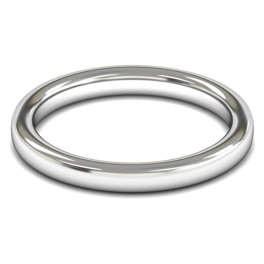 Platinum 950 2.5mm Heavy Weight Slight Court Wedding Ring