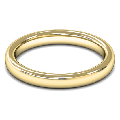 18ct Yellow Gold 3mm Heavy Weight Slight Court Wedding Ring