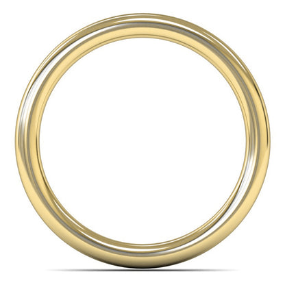 18ct Yellow Gold 3mm Heavy Weight Slight Court Wedding Ring