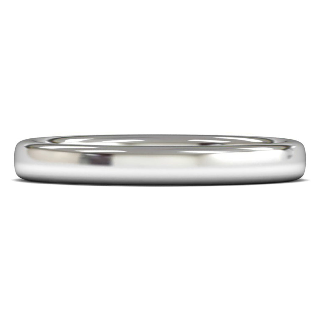 Palladium 950 3mm Heavy Weight Slight Court Wedding Ring