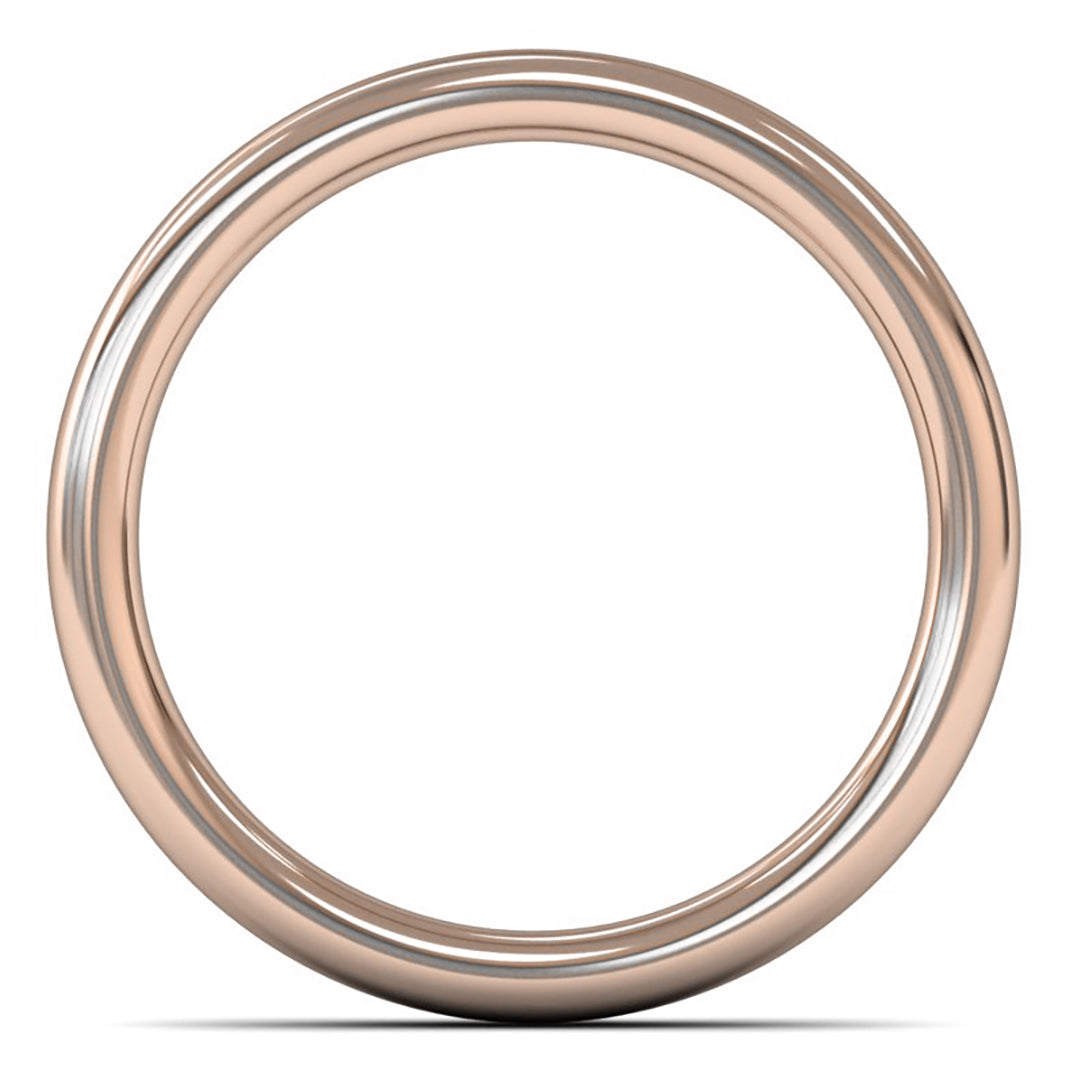 14ct Rose Gold 4mm Heavy Weight Slight Court Wedding Ring