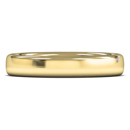 18ct Yellow Gold 4mm Heavy Weight Slight Court Wedding Ring