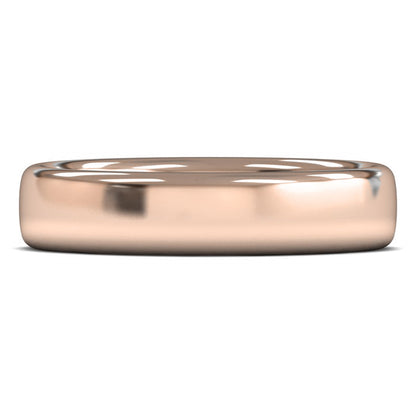 14ct Rose Fairtrade Gold 5mm Heavy Weight Slight Court Wedding Ring
