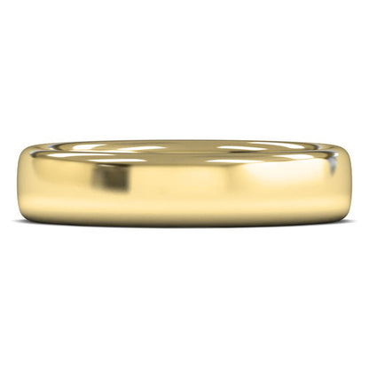 18ct Yellow Gold 5mm Heavy Weight Slight Court Wedding Ring