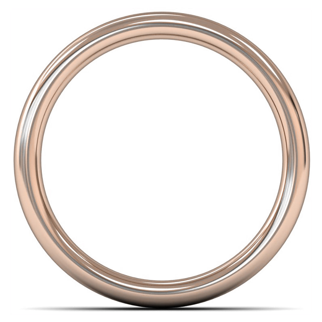 9ct Rose Fairtrade Gold 5mm Heavy Weight Slight Court Wedding Ring
