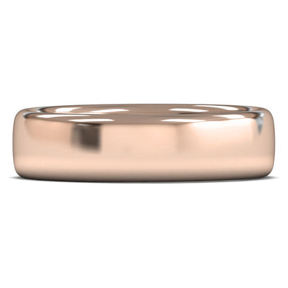 14ct Rose Gold 6mm Heavy Weight Slight Court Wedding Ring