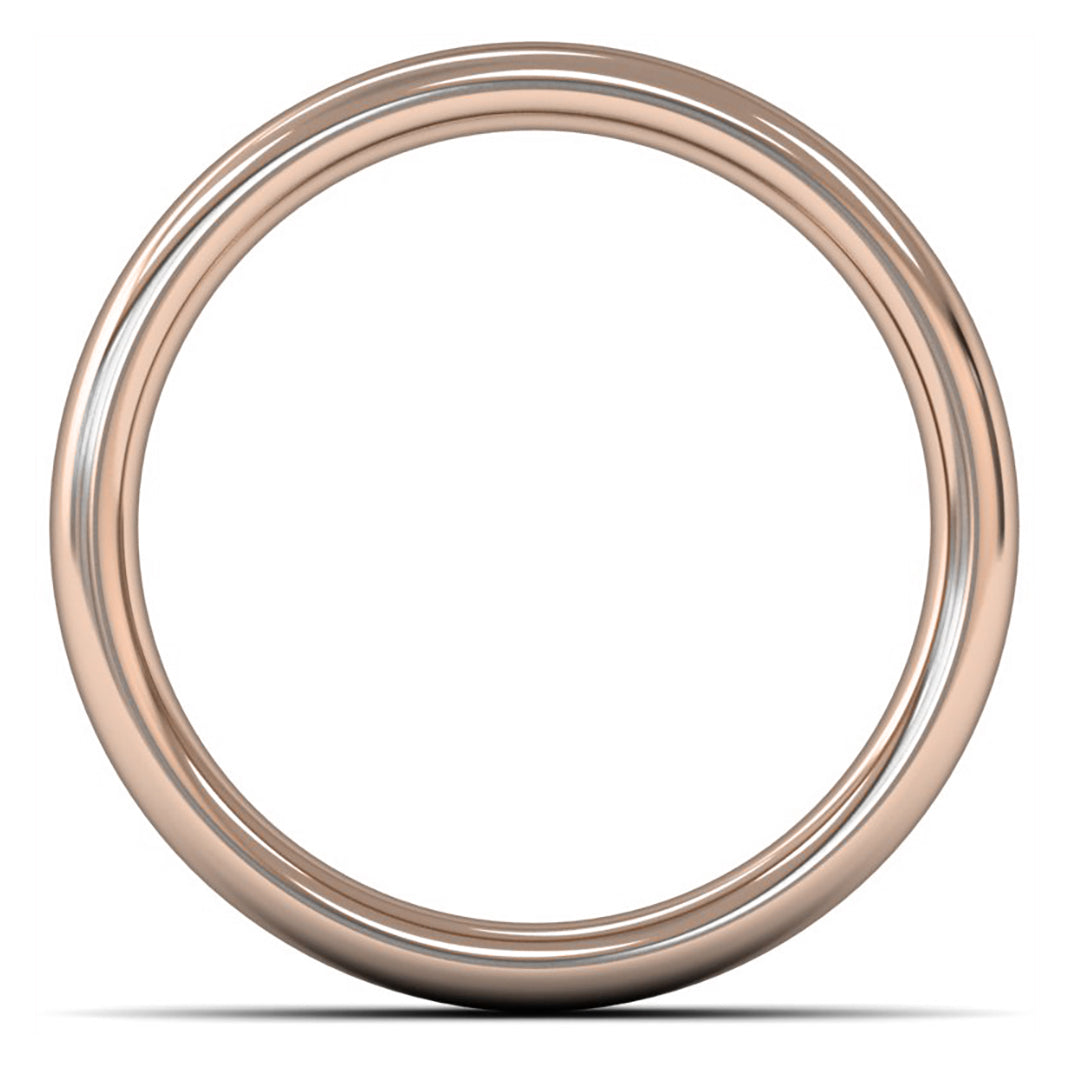 14ct Rose Gold 6mm Heavy Weight Slight Court Wedding Ring