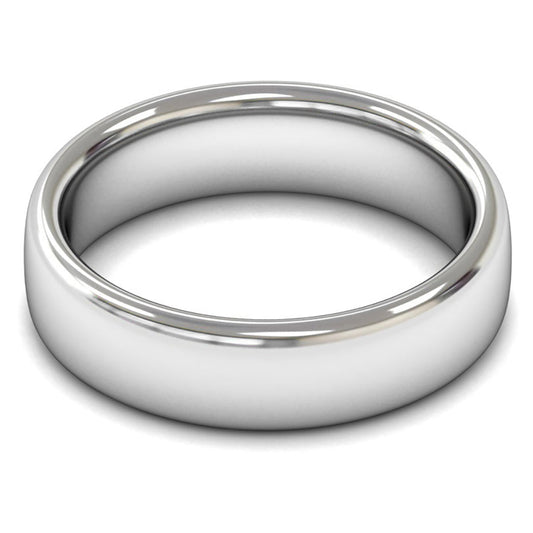 Platinum 950 6mm Heavy Weight Slight Court Wedding Ring