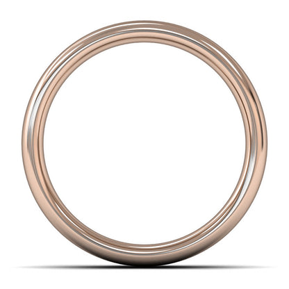 9ct Rose Gold 7mm Heavy Weight Slight Court Wedding Ring