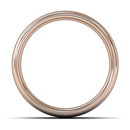 14ct Rose Gold 8mm Heavy Weight Slight Court Wedding Ring