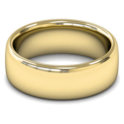 18ct Yellow Gold 8mm Heavy Weight Slight Court Wedding Ring