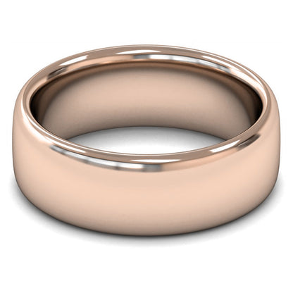 9ct Rose Fairtrade Gold 8mm Heavy Weight Slight Court Wedding Ring