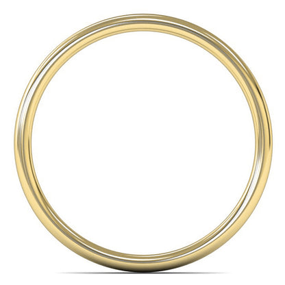 14ct Yellow Gold 2mm Light Weight Slight Court Wedding Ring