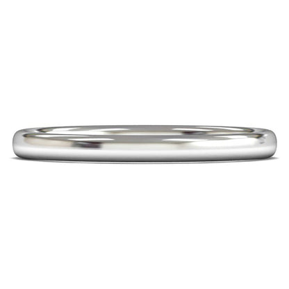 Palladium 950 2mm Light Weight Slight Court Wedding Ring