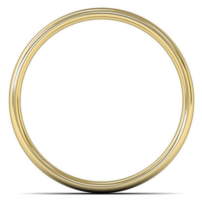 14ct Yellow Fairtrade Gold 4mm Light Weight Slight Court Wedding Ring