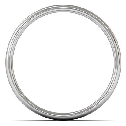 9ct White Gold 4mm Light Weight Slight Court Wedding Ring