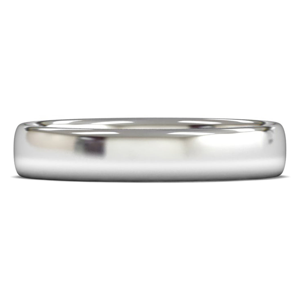 Palladium 950 4mm Light Weight Slight Court Wedding Ring