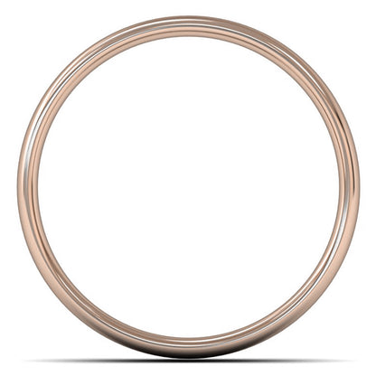 18ct Rose Gold 5mm Light Weight Slight Court Wedding Ring