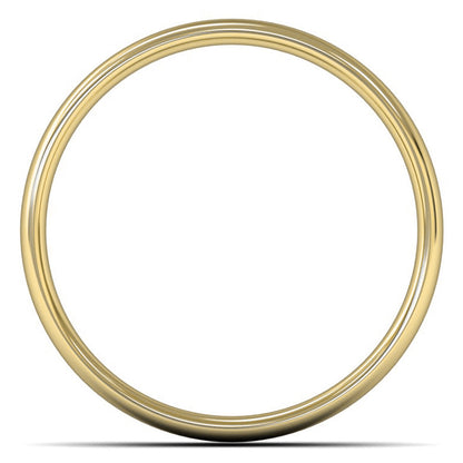 18ct Yellow Fairtrade Gold 5mm Light Weight Slight Court Wedding Ring