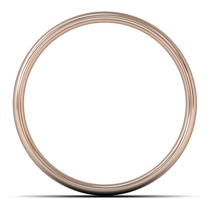 9ct Rose Gold 6mm Light Weight Slight Court Wedding Ring