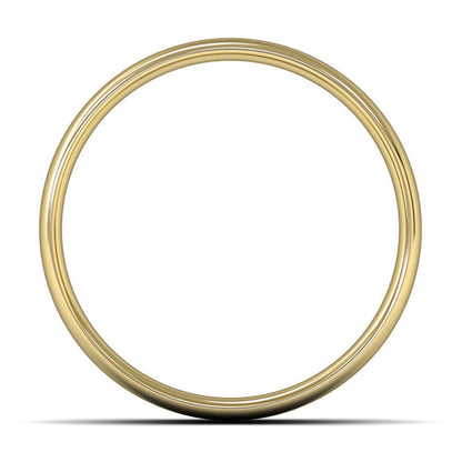 18ct Yellow Gold 7mm Light Weight Slight Court Wedding Ring