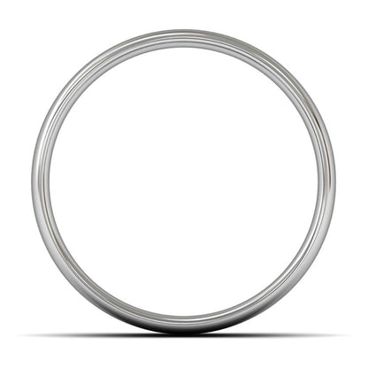 9ct White Fairtrade Gold 7mm Light Weight Slight Court Wedding Ring