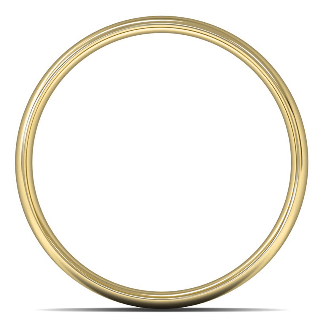 18ct Yellow Gold 8mm Light Weight Slight Court Wedding Ring