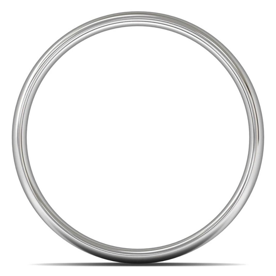 Platinum 950 8mm Light Weight Slight Court Wedding Ring