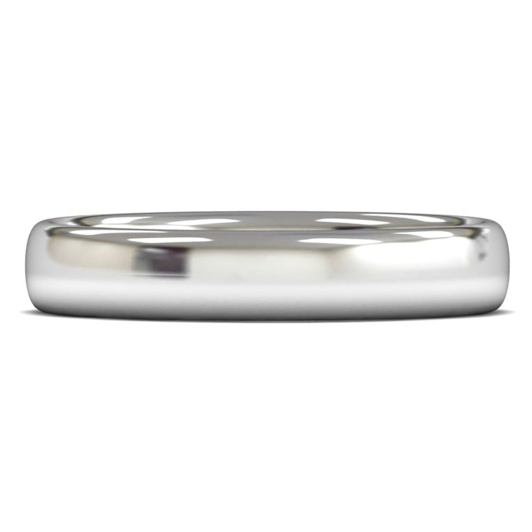 Platinum 950 4mm Medium Weight Slight Court Wedding Ring