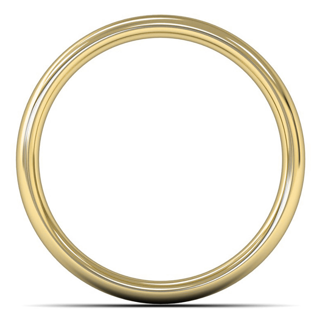 14ct Yellow Fairtrade Gold 5mm Medium Weight Slight Court Wedding Ring