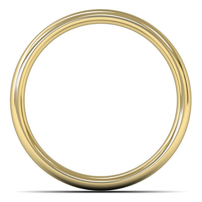14ct Yellow Fairtrade Gold 5mm Medium Weight Slight Court Wedding Ring