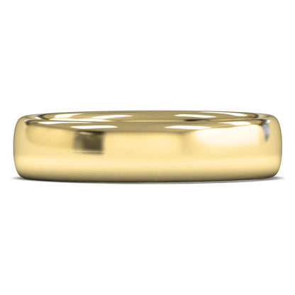 18ct Yellow Gold 5mm Medium Weight Slight Court Wedding Ring