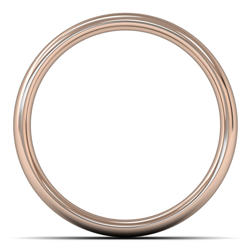 9ct Rose Gold 6mm Medium Weight Slight Court Wedding Ring