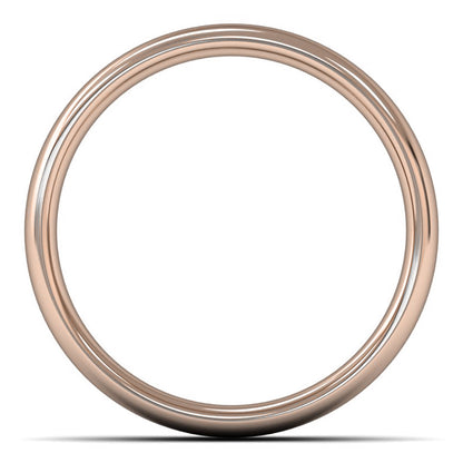 9ct Rose Gold 6mm Medium Weight Slight Court Wedding Ring