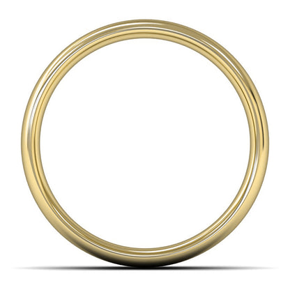 14ct Yellow Fairtrade Gold 7mm Medium Weight Slight Court Wedding Ring