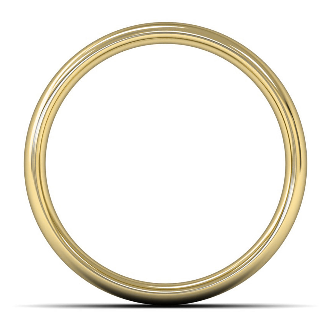 9ct Yellow Fairtrade Gold 7mm Medium Weight Slight Court Wedding Ring
