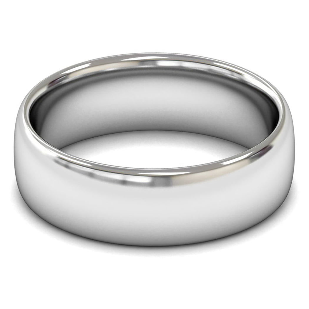 Palladium 950 7mm Medium Weight Slight Court Wedding Ring