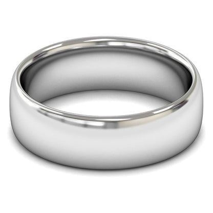 Palladium 950 7mm Medium Weight Slight Court Wedding Ring