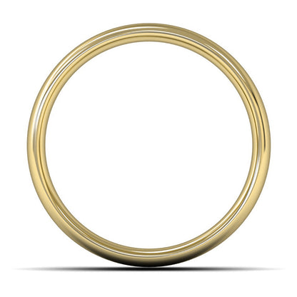 14ct Yellow Gold 8mm Medium Weight Slight Court Wedding Ring