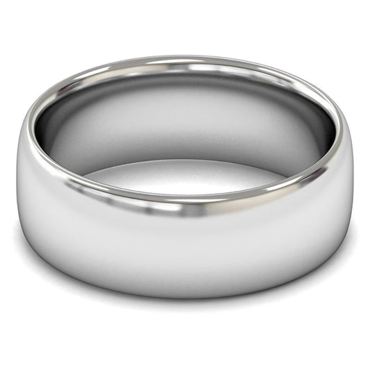Platinum 950 8mm Medium Weight Slight Court Wedding Ring