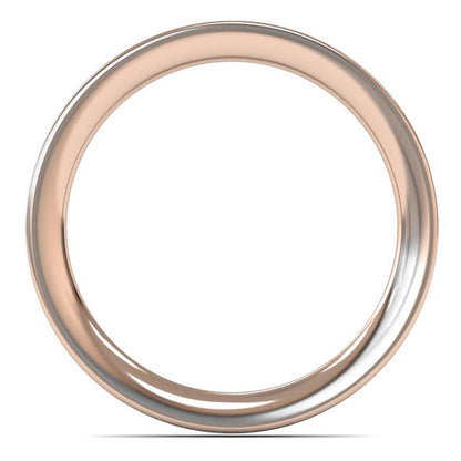 14ct Rose Gold 2mm Heavy Weight Flat Court Wedding Ring