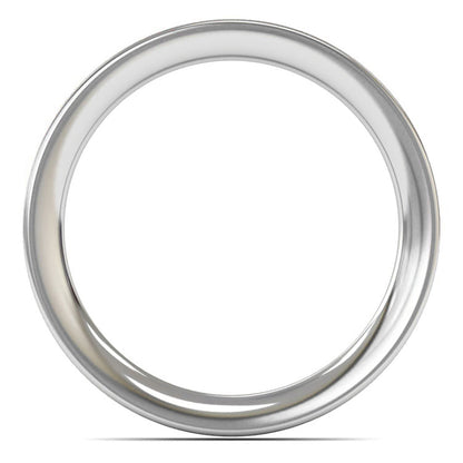 14ct White Fairtrade Gold 2mm Heavy Weight Flat Court Wedding Ring